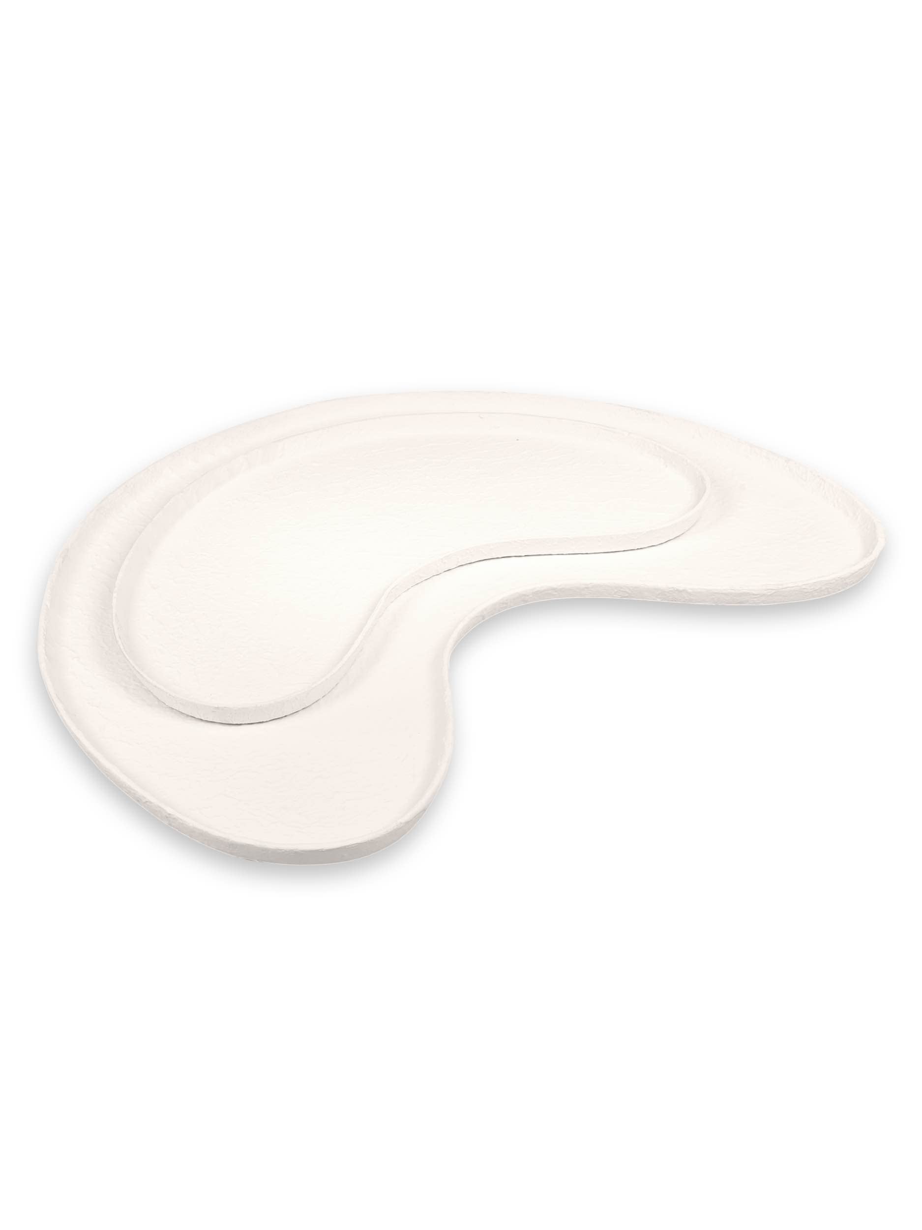 Dienblad Kidney off-white texture